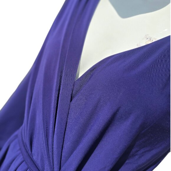 Dark Royal Blue One Shoulder Evening Gown ASOS sz 8 - Picture 5 of 9